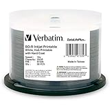 Verbatim BD-R 25GB 6X DataLifePlus White Inkjet Printable, Hub Printable - 50pk Spindle