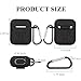 Airpods Case, Airpods Accessories Set,9 in 1 Protective Silicone Cover and Skin Compatible Apple Airpods with Anti-Lost Airpods Strap,Airpods Ear Hook/Watch Band Holder/Keychain/Carrying Box (Black)thumb 3