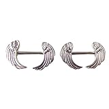Maggie 1 Pair Chic Retro Wings Nipple Bar Ring Shield Barbell Body Jewelry