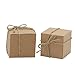 Amajoy 50pcs Kraft Favor Boxes with 50pcs Twine, Rustic Kraft Paper Candy Box for Wedding Favor Baby Shower Favor