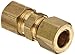 Dixon 62C-06 Brass Compression Tube Fitting, Union, 3/8