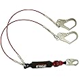 Falltech Leading Edge Dual Class Y-Leg Shock Absorbing Lanyard w/Rebar Hooks