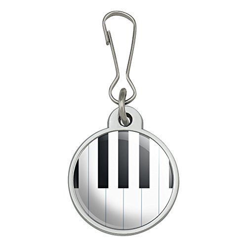 Piano Keys Keyboard Pianist Music Jacket Handbag Purse Luggage Backpack Zipper Pull Charm