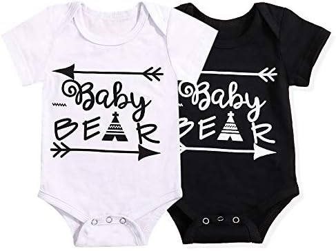 Xuuly Newborn Baby Boy Girl Clothes Cute Letter Onesies Summer Bodysuit Romper Outfits