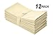 COTTON CRAFT Classic Cotton Set of 12 Pure Cotton Solid Color Dinner Napkins, 20 inch x 20 inch, Ivory
