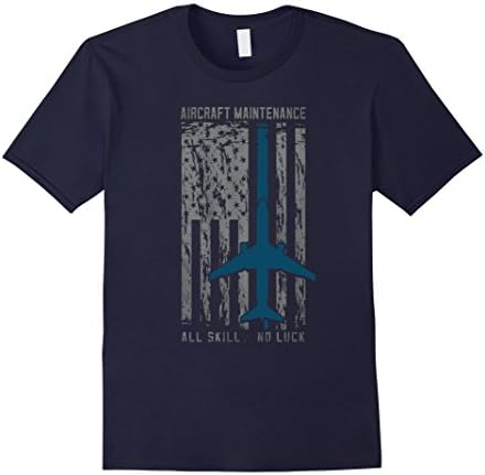 Mens Aircraft mechanic flag us shirt XL Navy