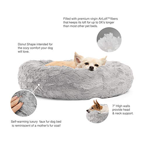 Best Friends by Sheri The Original Calming Donut Cat and Dog Bed in Lux