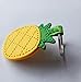 Cute Keyring, Pineapple Keychain Handmade Leather Keychain Bag Charm Car Cell Phone Decor Ornament, Gifts for Her (Yellow)