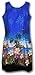 Hawaiian Ladies Sun Dresses Beach Parrot Knee Lenghth Dress Blue M