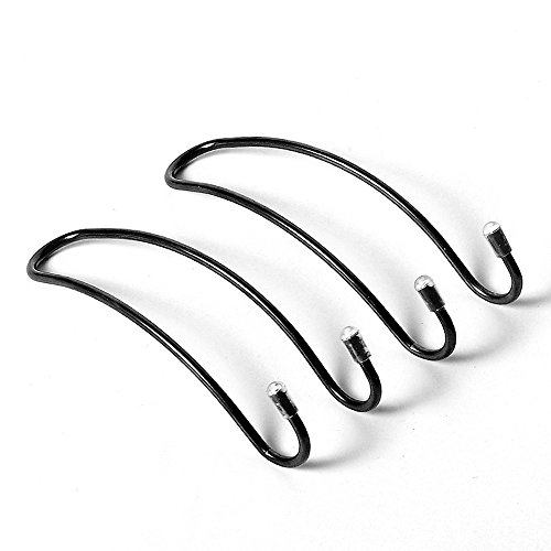 GCA Car Seat Holder Coat Clothes Hook Back Purse Bag Hanging Hanger Organizer - 2 pack (Black)