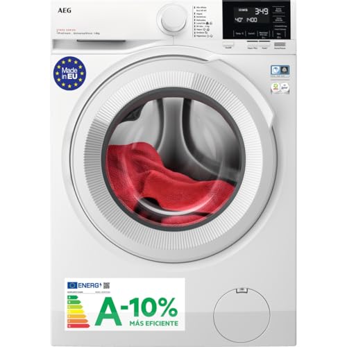 LFR7184N2V, Lavadora de Carga Frontal 8 Kg, 1400 rpm, Libre Instalación, Función Vapor, Lavado Rápido, Cajón Universal, Motor Inverter, Display LCD/LED, Serie 7000, Blanca, Clase A