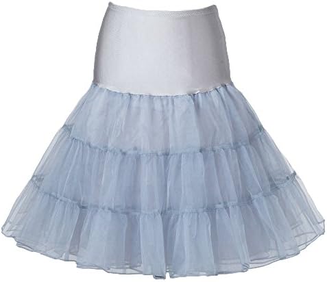 Ridory Womens Petticoat 1950s Vintage Skirts Crinoline Underskirt Slip Tutu (L, Gray)