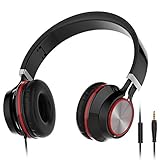 Red Ant R480 Headphones Noise Isolating Earphones Headsets with Microphone for Smartphones (Black)