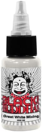 Black Buddha Colors Professional Tattoo Ink Great White Mixing 1 oz