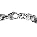 COOLMAN Skull Bracelet for Men NEW Gothic Punk Stainless Steel Link 8.5 inch