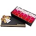 MyLifeUNIT Preserved Rose Scented Bath Soap Rose in Gift Box, 18 PCS (Red)