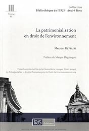 La  patrimonialisation en droit de l'environnement