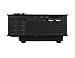 1200 Lumens 800 480 Led Projector, Multimedia Portable Mini Lcd Projection Home Theater Cinema Support Hd 1080P Game video, For PC Laptop Iphone Galaxy Mac.