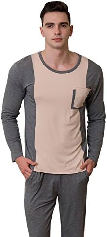 QianXiu Clearance sale casual night men's sleepwear pajamas nightgowns suit