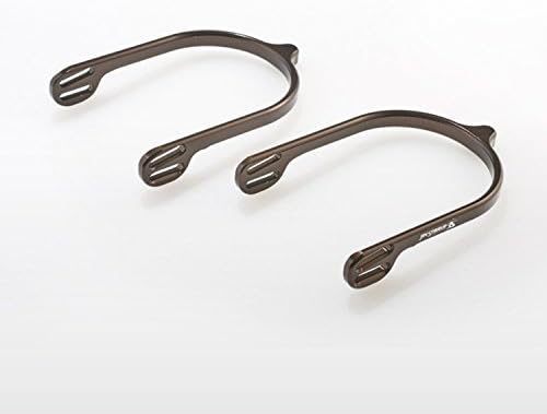 JIN Stirrup - Horse Riding SPURS - Laser Engraving Option - SHORT - 100% Made in Italy - Brown