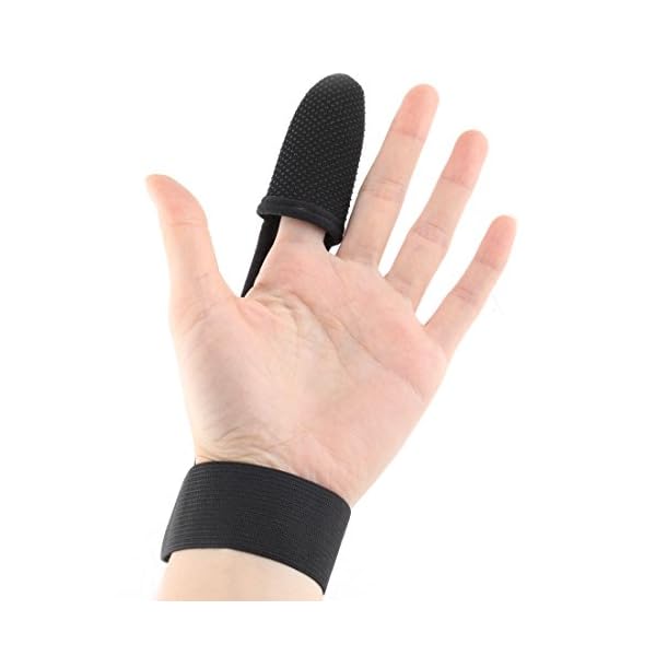uxcell-Neoprene-Outdoor-Fishing-Fish-Anti-slip-Single-finger-Stall-Glove-Gloves-Index-Finger-Protector-Black-Red