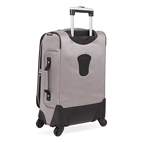 SwissGear Sion Softside Expandable Luggage, Pewter, CarryOn 21Inch
