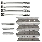 Hisencn Grill Parts Kit for Kenmore 146.34611410, 146.23678310, 146.10016510, 146.16197210, 146.16132110, 146.34461410, 146.16142210, 146.23679310 Grill Burner Tube, Heat Plate Shield, Crossover