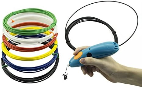 3D Pen Filament for 3doodler start 3D pen, replacement filament for 3doodler Start Refill Plastic Pack (6 Color Pack)