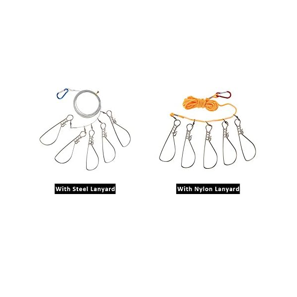 Lixada-5-Snaps-Stainless-Steel-Fish-Stringer-Rope-Lanyard-Fish-Lock-Fishing-Accessories-Tackle-Tool