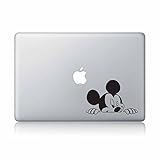 Mickey Mouse Peeking Apple Macbook Decal Vinyl Sticker Apple Mac Air Pro Laptop Sticker
