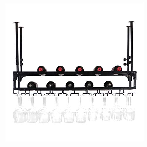 3 Layers Iron Hanging Wine Glass Rack Ceiling Decoration Shelf For