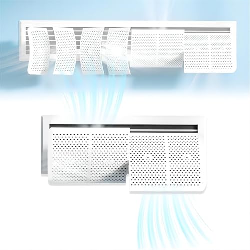 TERRIFI 4 Pcs Freestanding Air Vent Deflector - Adjustable Wind Direction, Ceiling Register Vent Deflector, Air Conditioner & AC Air Deflector, Suitable for Central Air Conditioning