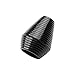 DYZD Plastic Bell Stopper Conical Cord Rope Locks Fastener Cord Ends Lock Hole Stopper Toggle Clip for Backpack Bag, Lanyard, Clothing(Black,Pack of 10)