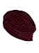 PERSUN Women Wine Red Velvet Turban Hat
