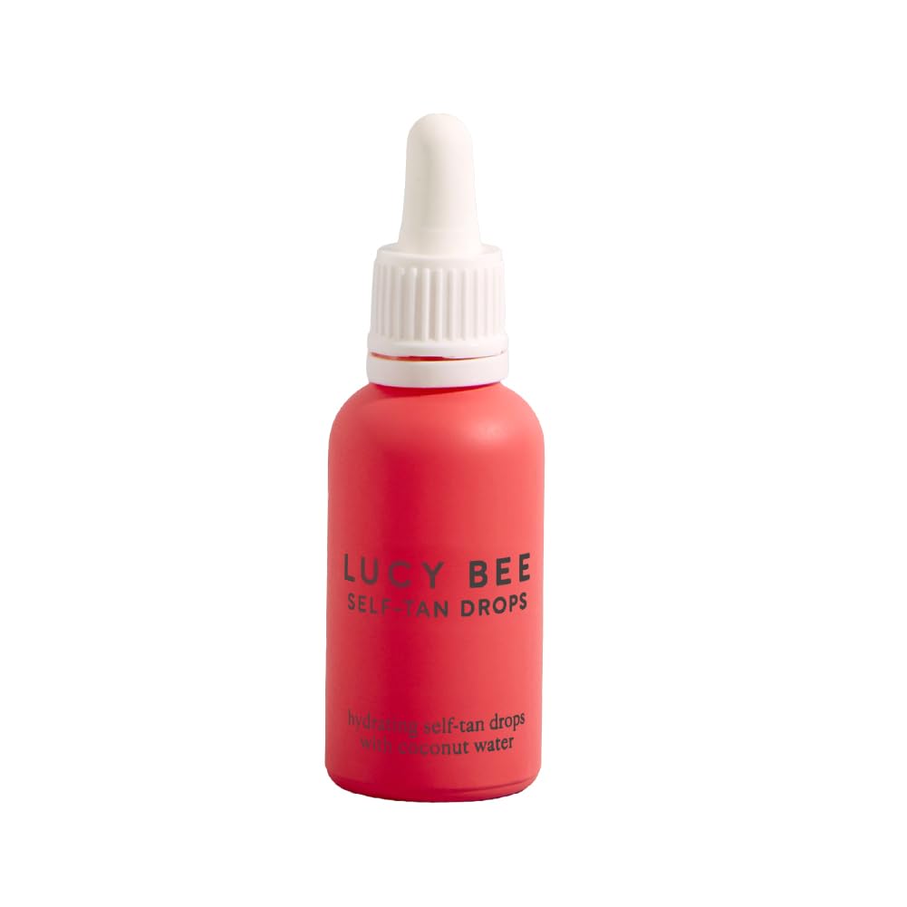 Lucy Bee Self-Tanning Drops, Natural Looking Results, Customisable Tan Drops for Face & Body, Coconut Water & Aloe Vera, Formulated without Fragrance, Certified Vegan & Cruelty Free, 30ml