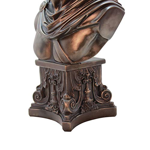 Lependor Bronze Finish Bust of David Michelangelo Statue Sculpture, 12 Inch, Bonded Marble Polyresin - Thumbnail 2