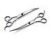 Dog Scissors, Alfheim Professional 4 pieces in 1Pet Hair Grooming Scissors Set- Thinning Shear & Straight-Edge Shear& 2 Curved Shears -Sharp and Strong Stainless Steel Blade for Dog Cat and other pets