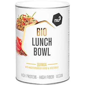 nu3 Bio Lunch Bowl Quinoa 400g – Gesundes Fertiggericht mit Mediterranen Kräutern und Gemüse – Schnelles Fertiggericht…