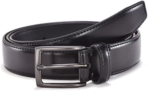 Men's Classic Dress Genuine Leather Belt - Single Buckle with Gift Box by Melrtrich(34, Style2)