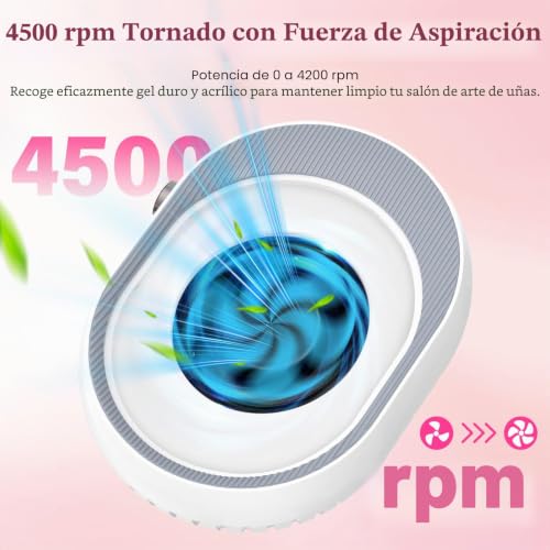 AMIPOW Professional Nail Vacuum Cleaner Nail Dust Collector with Reusable Filter Manicure Nail Vacuum Cleaner Speed Nail Dust Vacuum Cleaner for Salon or Home