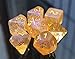 DND Polyhedral Dice Set RPG Dice Compatible Dungeons and Dragons Pathfinder,D&D,MTG,Table Game,Role Playing Game Dice Orange Transparent Dice with Color Changing Glitter