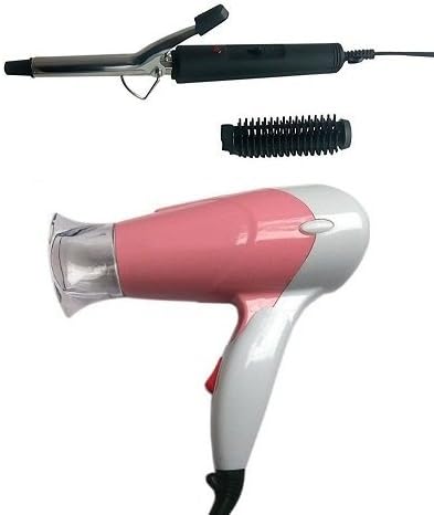 Ias Combo Of 1300 Watt Professional Hair Dryer And Stylish Hair Curler 471B For Women