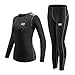MEETYOO womens Women's Thermal Underwear Base Layer Set, Grey, Medium US