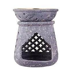 4 Inch Oil Warmer Aromatherapy Burner - Soapstone