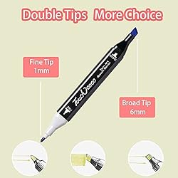 RUN HELIX Alcohol Markers 80 Colors,Dual Tip