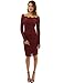 PattyBoutik Women Off Shoulder Floral Lace Twin Set Dress (Burgundy Medium)