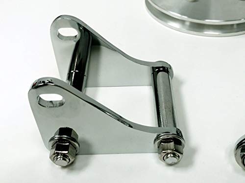 Sbc Chevy Chrome Saginaw Style Power Steering Pump W/Bracket & Pulley - Thumbnail 7