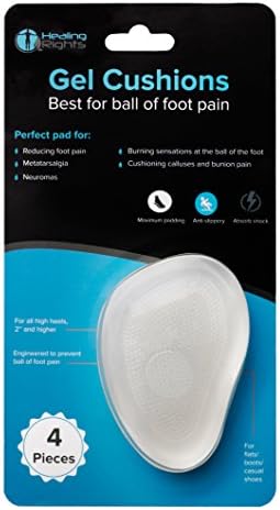 Healing Rights - High Heel Inserts for Women, Metatarsal Pads Soft PU Gel Forefoot Pain Relief Insole - 2 pairs