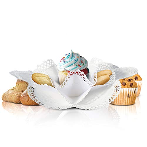 Artisan Bread Basket 14” | 100% Handmade and Embroidered Ao Poi with Luxury Cotton - Elegant Bread, Bun, Muffin, Cookies, Biscuit, Bagel WARMER AND BASKET
