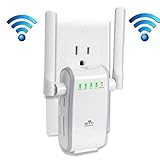 KLJ N300 WiFi Range Extender Booster Wireless Router WiFi Access Point/Router/Repeater Modes (Two Fast Ethernet Ports, Two Antennas, WPS, 2.4GHz, Support 802.11n/b/g)